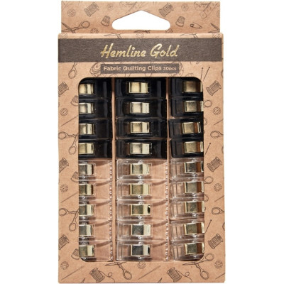 Kolíčky na látky 30 ks Hemline Gold