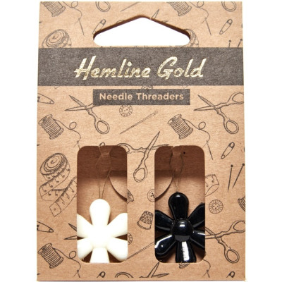 Navlékač jehel kytička 2 ks Hemline Gold