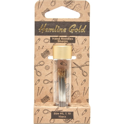 Jehly se zlatým ouškem 10 ks ve skleněné dóze Hemline Gold