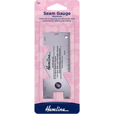 Kovové měřidlo švů a přídavků na švy Hemline