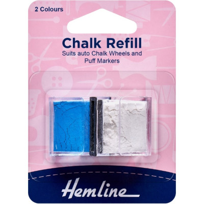 Náhradní křídová náplň bílá a modrá Hemline