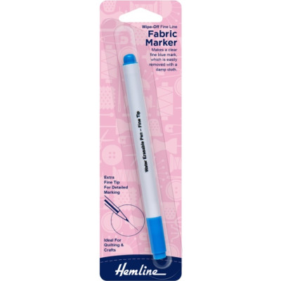 Vodou rozpustný značkovač s jemným hrotem modrý Hemline