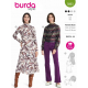 Střih Burda 5863, návod k šití: šaty a halenka s rolákovým límcem