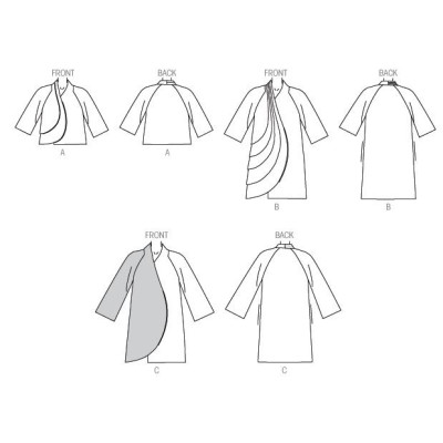 Střih Vogue 9096 volné sako se stojáčkem