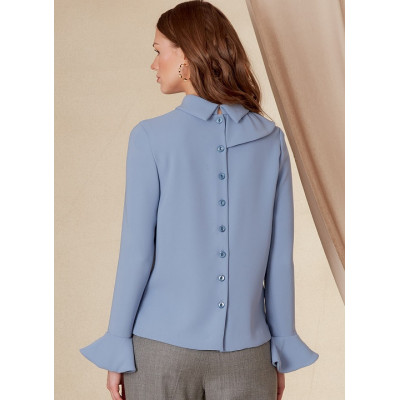 Střih Vogue 1824 halenka s propínáním na zádech