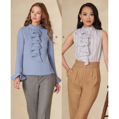 Střih Vogue 1824 halenka s propínáním na zádech