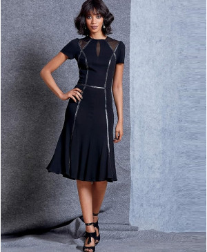 Střih Vogue 1600 šaty s kontrastními vsadkami, Bellville Sassoon