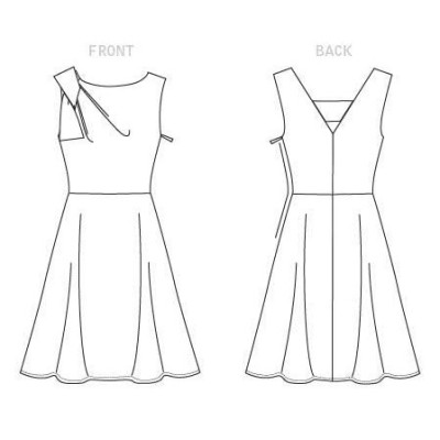 Střih Vogue 1623 šaty s průstřihem na zádech, Isaac Mizrahi New York