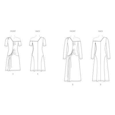 Střih Vogue 1968 nabírané úpletové šaty