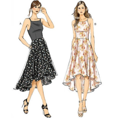 Střih Vogue 9252 šaty na ramínka