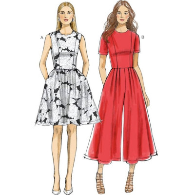 Střih Vogue 9075 šaty, overal