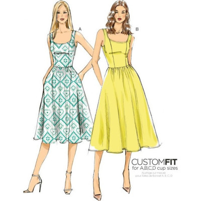 Střih Vogue 9100 šaty na ramínka