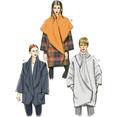 Střih Vogue 8930 zavinovací kabát