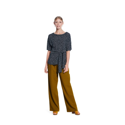 Střih Burda 5843, návod k šití: halenka, tričko se zavazováním