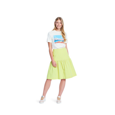 Střih Burda 5837, návod k šití: dlouhá sukně, sukně s volánem