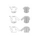 Střih Burda 5831, návod k šití: volné tričko, tričko s delším zadním dílem