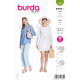 Střih Burda 5822, návod k šití: tunikové šaty s knoflíky, tunika
