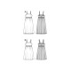 Střih Burda 5821, návod k šití: empírové šaty na ramínka, maxi šaty