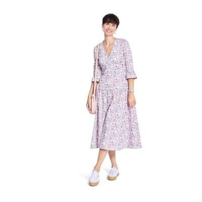 Střih Burda 5820, návod k šití: pouzdrové šaty, šaty s volánky, boho šaty