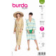 Střih Burda 5816, návod k šití: empírové šaty, volné šaty, maxi šaty