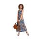 Střih Burda 5810, návod k šití: šaty se zavazovacími ramínky, maxi šaty, mušelínové šaty