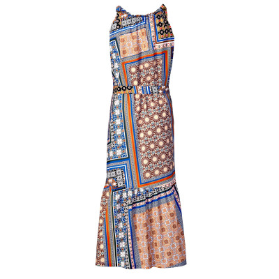 Střih Burda 5810, návod k šití: šaty se zavazovacími ramínky, maxi šaty, mušelínové šaty