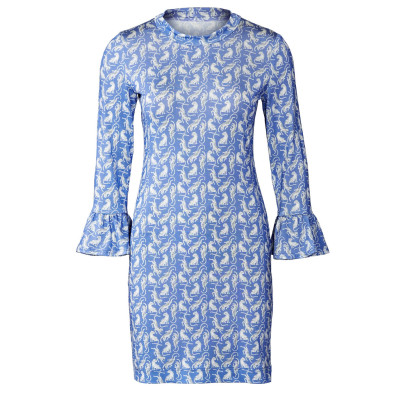 Střih Burda 5805, návod k šití: tričkové šaty s kulatým výstřihem, žerzejové šaty