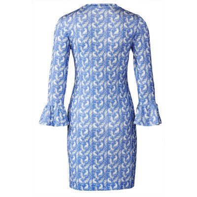 Střih Burda 5805, návod k šití: tričkové šaty s kulatým výstřihem, žerzejové šaty