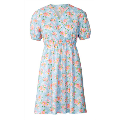 Střih Burda 5803, návod k šití: zavinovací šaty s gumou v pase, halenkové šaty