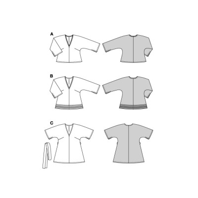 Střih Burda 5776, návod k šití: tunika, volná halenka 