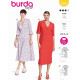 Střih Burda 5820, návod k šití: pouzdrové šaty, šaty s volánky, boho šaty