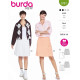 Střih Burda 5781, návod k šití: sukně se sklady, klasická tenisová sukně, sukně s knoflíky