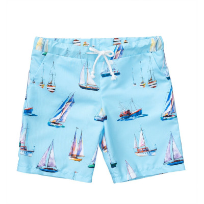 Střih Burda 9224, návod k šití: kalhoty s gumou v pase pro chlapce, kapsáče, šortky, plavky