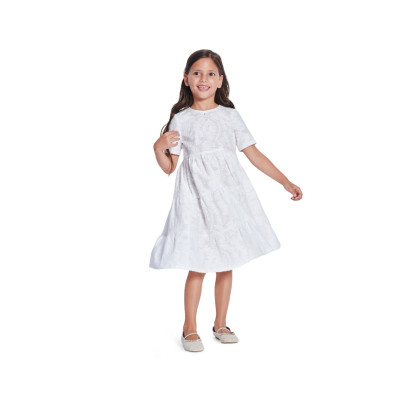 Střih Burda 9225, návod k šití: šaty s volánky pro dívky, krátké sako, bolerko