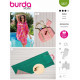 Střih Burda 5807, návod k šití: plážové pončo, skládací podložka, plážová taška, taštička