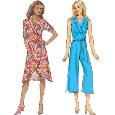 Střih Butterick 6658 zavinovací šaty, overal