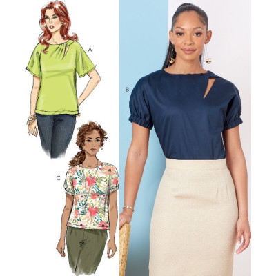 Střih Butterick 6875 halenka s průstřihem