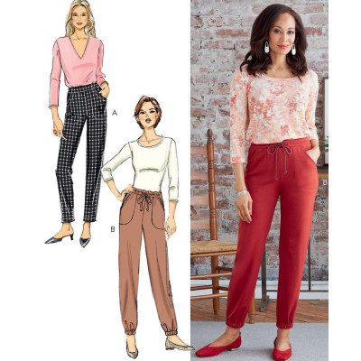 Střih Butterick 6865 kalhoty s gumou v pase