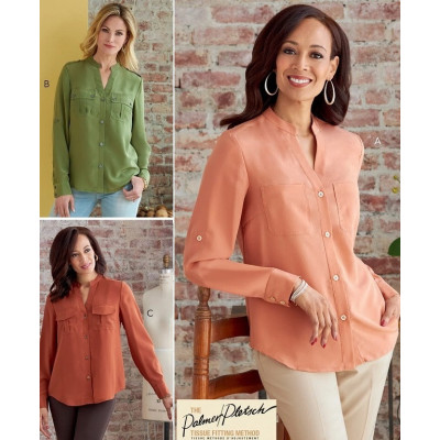 Střih Butterick 6856 košile, propínací halenka