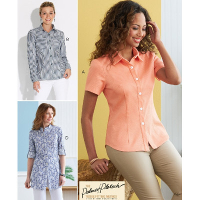 Střih Butterick 6852 košile (4 varianty)