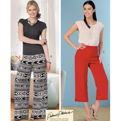 Střih Butterick 6851 šortky, capri kalhoty, kalhoty