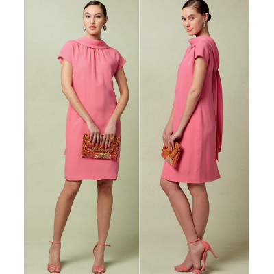 Střih Vogue 1544 rovné šaty se šálovým límcem, Tom and Linda Platt