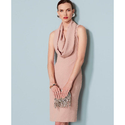 Střih Vogue 1531 pouzdrové šaty s variabilním límcem, Lialia by Julia Alarcon