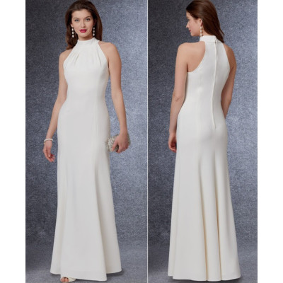 Střih Vogue 1748 dlouhé šaty za krk, plesové šaty