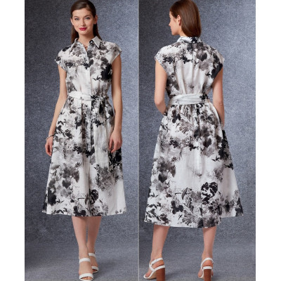 Střih Vogue 1747 košilové šaty (6 variant)