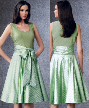 Střih Vogue 1732 kolová sukně se sklady
