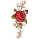 Nažehlovačka květinové aranžmá, růže, nažehlovací obrázek Monoquick