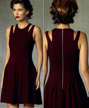 Střih Vogue 1424 šaty se sklady, Rebecca Taylor