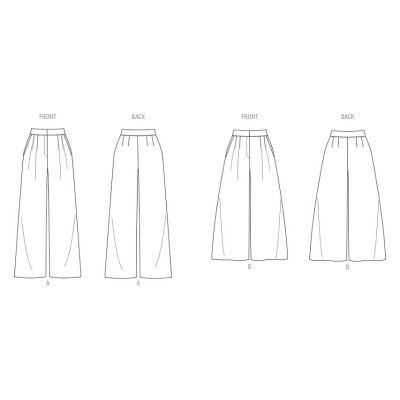 Střih Butterick 6973 kalhoty se širokými nohavicemi