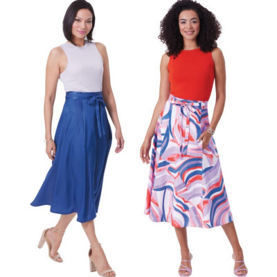 Střih Butterick 6986 Vintage zavinovací sukně, 70. léta